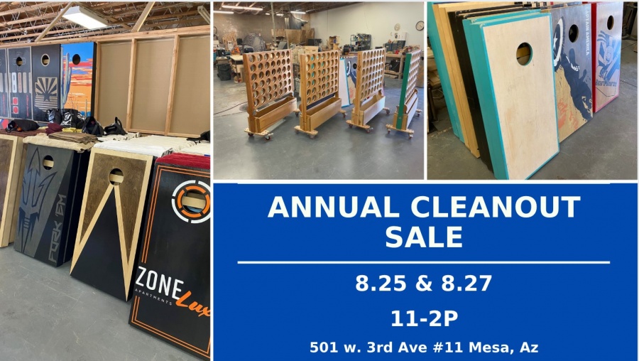 AZBoard Source Cornhole and Yard Games Annual Cleanout Sale