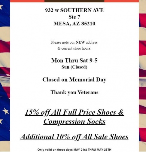 Arizona Walk Shop Memorial Day Sale