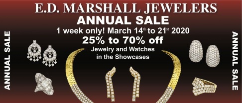 ED Marshall Jewelers Annual Sale