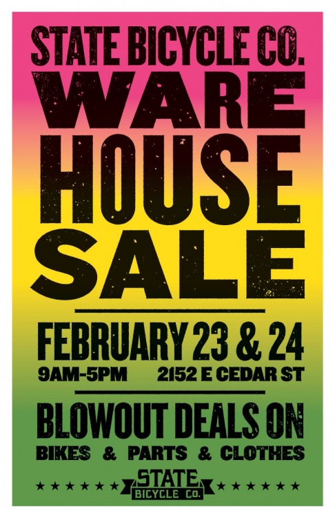 State Bicycle Co. Sample / Demo Warehouse Sale